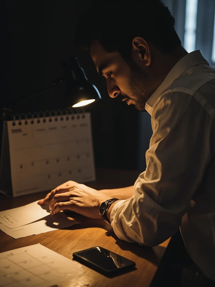 A small notebook listing a referral entry date and status